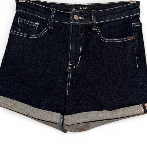 Judy Blue Pants - Judy Blue Women's Dark Blue Jean Cuffed Shorts M